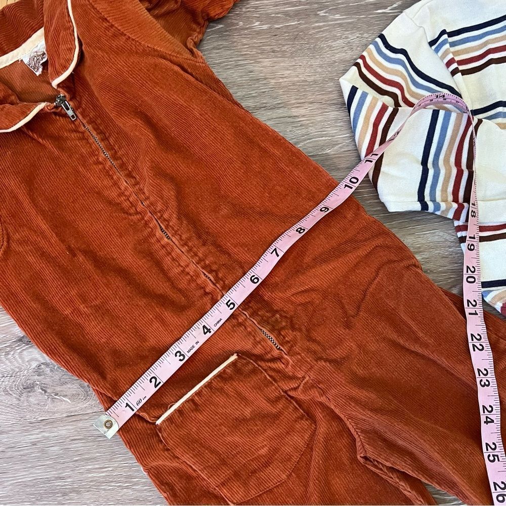 Vintage 1970’s boys corduroy jumpsuit & stripe sweater bundle - Picture 2 of 7